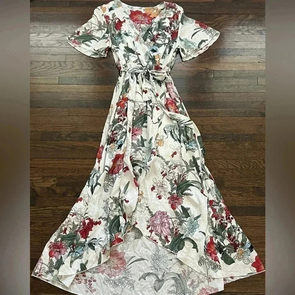 Women’s Floral High Low Dress Size Medium - Picture 3 of 6